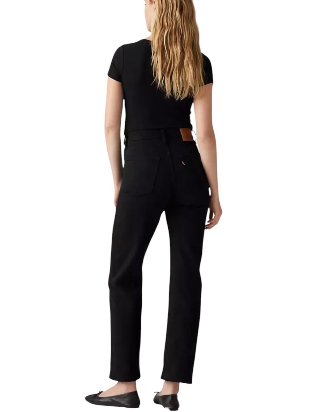 Levi’s Ribcage Straight button fly black jeans size 26 excellent condition - Picture 3 of 15